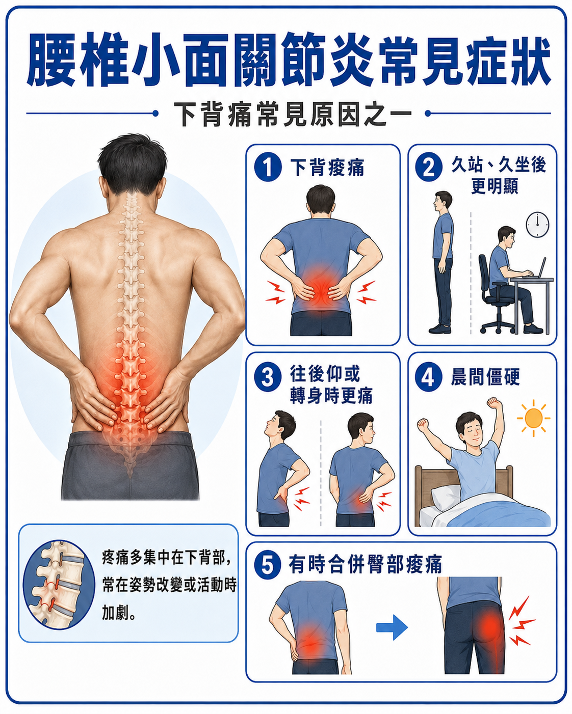 小面關節炎常見症狀