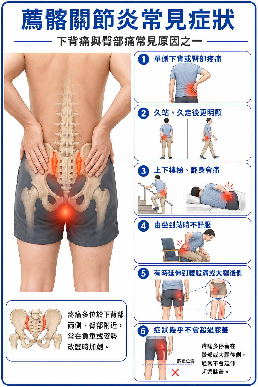 薦髂關節炎常見症狀